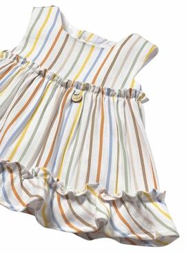 Kleid Mayoral mit flachen Streifen für Babys
