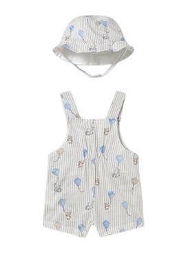  Latzhose Mayoral Streifenmütze Himmel für Babys