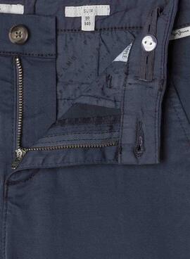 Hose Pepe Jeans Junior Slim Chino Blau Kinder