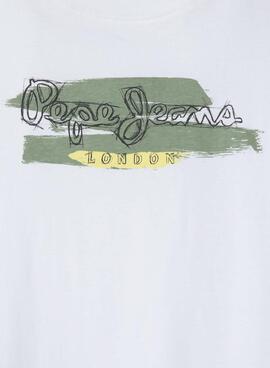 T-shirt Pepe Jeans Felix weiß für Jungen.