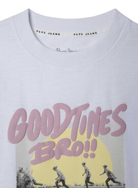 T-shirt Pepe Jeans Frankie in Weiß für Jungen
