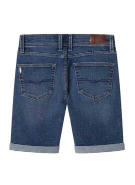 Bermuda Pepe Jeans Slim in blauer Denim für Jungen