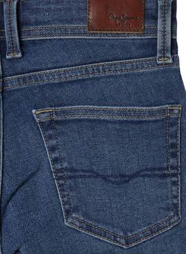 Bermuda Pepe Jeans Slim in blauer Denim für Jungen