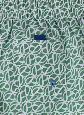 Badehose Pepe Jeans mit grünem Print für Jungen.