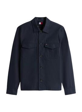 Überhemd Tommy Hilfiger aus marineblauem Nylon für Herren.