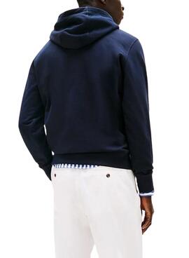 Sweatshirt Tommy Hilfiger Center Stack Marine für Herren