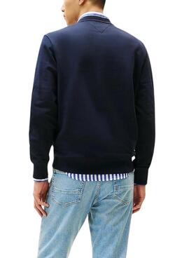 Sweatshirt Tommy Hilfiger Essential Crew navy für Herren.