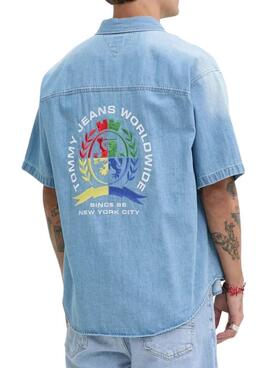 Hemd  Tommy Jeans Crest Denim  für Männer