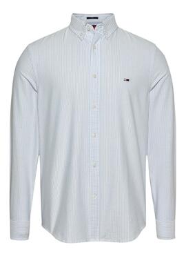 Herrenhemd Tommy Jeans Stripe Oxford in Blau.