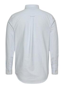 Herrenhemd Tommy Jeans Stripe Oxford in Blau.
