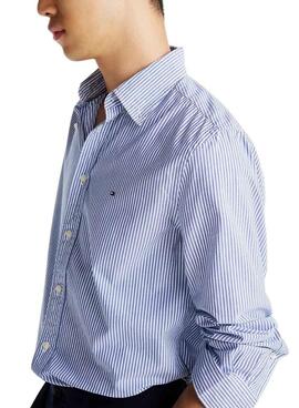 Hemd Tommy Hilfiger gestreift marineblau für Herren