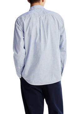 Hemd Tommy Hilfiger gestreift marineblau für Herren