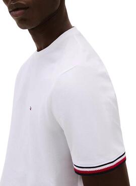 T-Shirt Tommy Hilfiger Global Stripe weiß für Herren