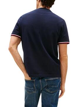 T-Shirt Tommy Hilfiger Global Stripe blau für Männer