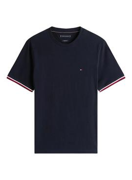 T-Shirt Tommy Hilfiger Global Stripe blau für Männer