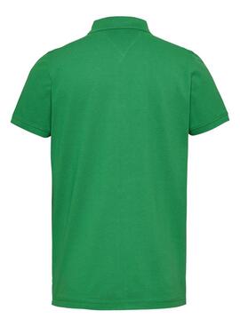  Polo Tommy Jeans Slim in grün für Herren.