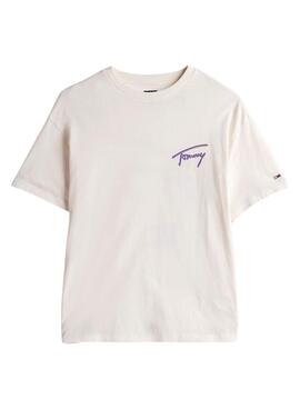 T-shirt Tommy Jeans Faded weiß für Herren