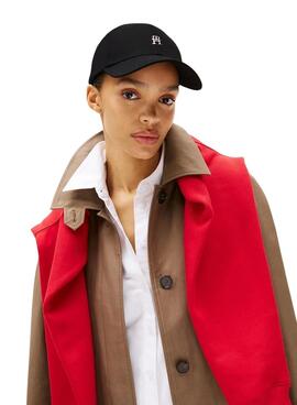 Tommy Hilfiger Elevated Chic schwarze Mütze für Damen.