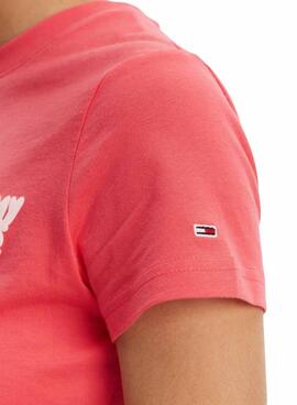 T-shirt Tommy Jeans Bubble Koralle für Damen