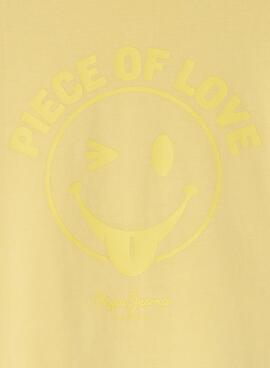 T-shirt Pepe Jeans Colette gelb für Mädchen.