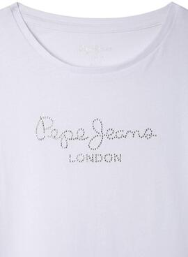 T-shirt Pepe Jeans Nuria weiß für Mädchen