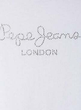 T-shirt Pepe Jeans Nuria weiß für Mädchen