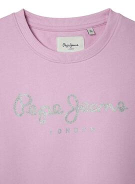 Sweatshirt Pepe Jeans Hana Crew pink für Mädchen.