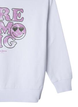 Sudadera Pepe Jeans Dacota weiß für Mädchen