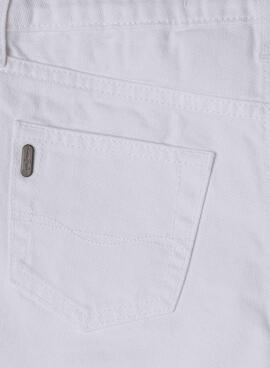 Kurze Jeansshorts von Pepe Jeans in A-Linie für Mädchen in Weiß.
