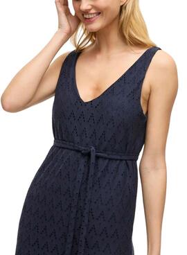 Kleid Vila Vimalina Marineblau für Damen