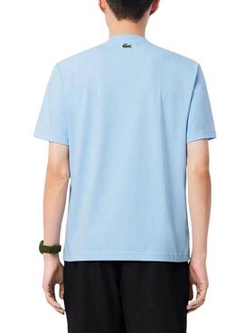 Lacoste T-Shirt mit blauem Sportlogo für Herren