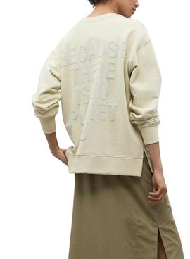 Ecoalf Storm Hoodie Beige für Damen