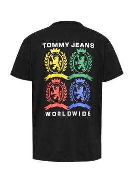 T-shirt Tommy Jeans 4CLR schwarz für Männer