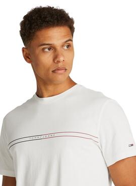 T-Shirt Tommy Jeans Graphic weiß für Herren