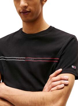 T-Shirt Tommy Jeans Graphic Schwarz für Herren.
