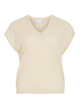 T-Shirt Vila Videsha in Beige