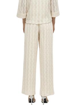 Hose Beige Vila Vilumena Beige für Damen.