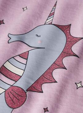 T-shirt Name It Frajane in rosa für Mädchen.