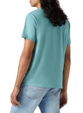 Grundlegendes Levi's-T-Shirt in Türkis für Herren.