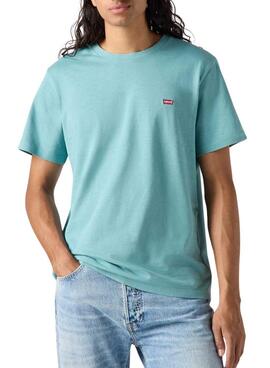 Grundlegendes Levi's-T-Shirt in Türkis für Herren.