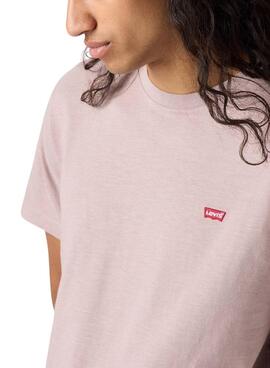 Levis Grundlagen T-Shirt in Rosa für Herren.