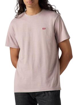 Levis Grundlagen T-Shirt in Rosa für Herren.