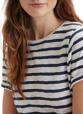 T-Shirt Levis Margot Streifen weiß und blau für Damen