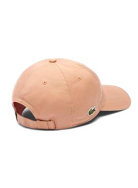 Grundlegende orangefarbene Lacoste-Mütze für Damen und Herren.