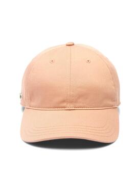 Grundlegende orangefarbene Lacoste-Mütze für Damen und Herren.