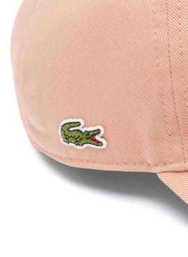 Grundlegende orangefarbene Lacoste-Mütze für Damen und Herren.
