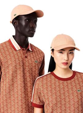 Grundlegende orangefarbene Lacoste-Mütze für Damen und Herren.