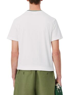 T-Shirt Lacoste Ribbed weiß für Herren
