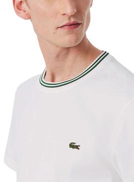 T-Shirt Lacoste Ribbed weiß für Herren