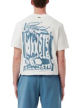 T-Shirt Lacoste Graphic weiß für Herren
